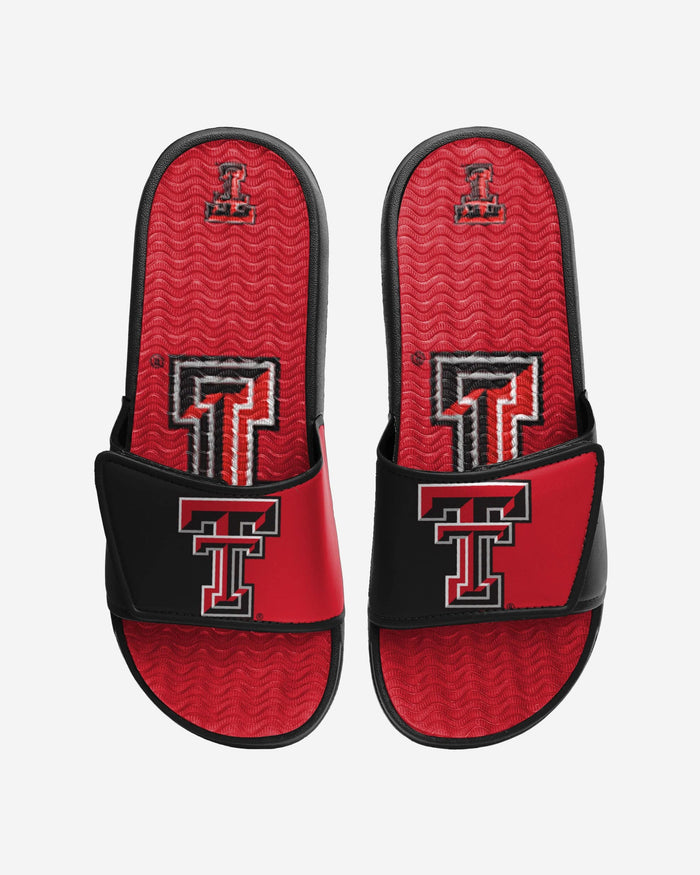 Texas Tech Red Raiders Colorblock Big Logo Gel Slide FOCO S - FOCO.com