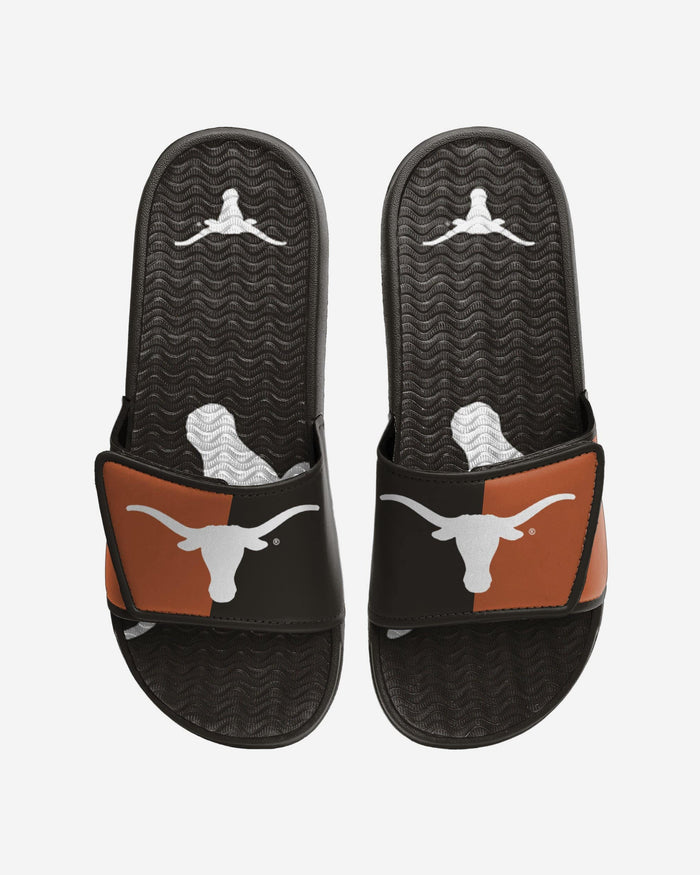 Texas Longhorns Colorblock Big Logo Gel Slide FOCO S - FOCO.com