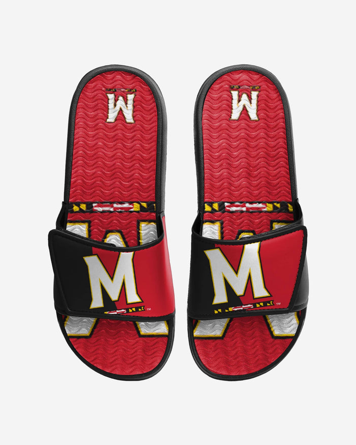 Maryland Terrapins Colorblock Big Logo Gel Slide FOCO S - FOCO.com