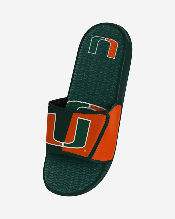 Miami Hurricanes Colorblock Big Logo Gel Slide FOCO - FOCO.com