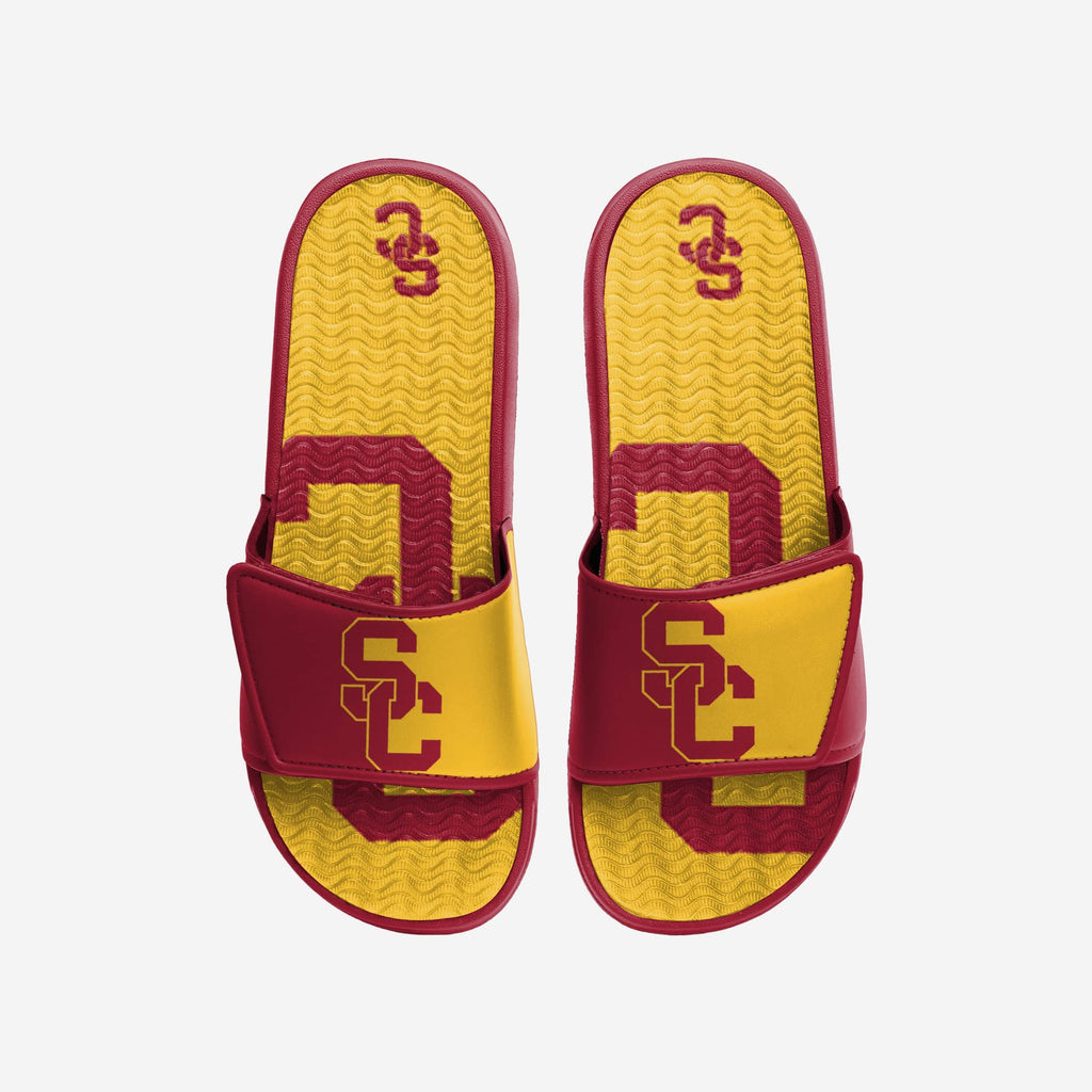 USC Trojans Colorblock Big Logo Gel Slide FOCO S - FOCO.com