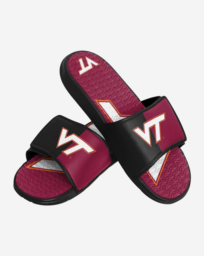 Virginia Tech Hokies Colorblock Big Logo Gel Slide FOCO - FOCO.com