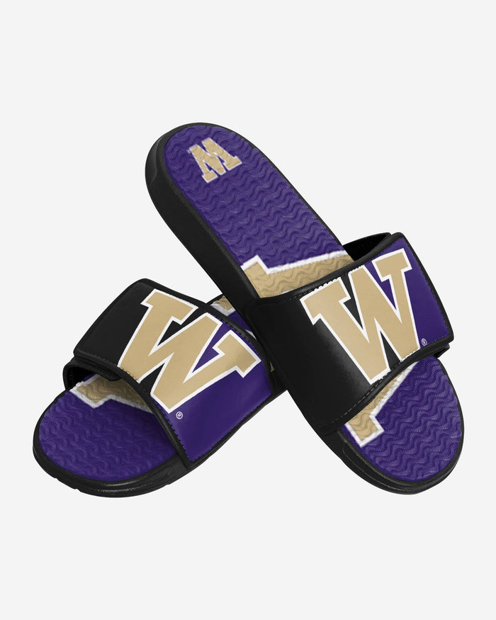 Washington Huskies Colorblock Big Logo Gel Slide FOCO - FOCO.com