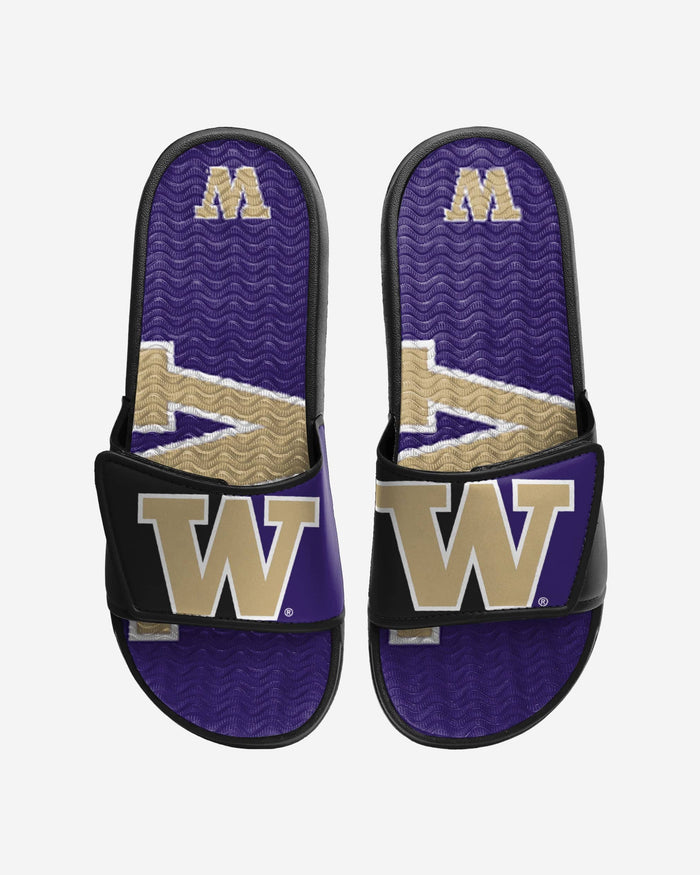 Washington Huskies Colorblock Big Logo Gel Slide FOCO S - FOCO.com