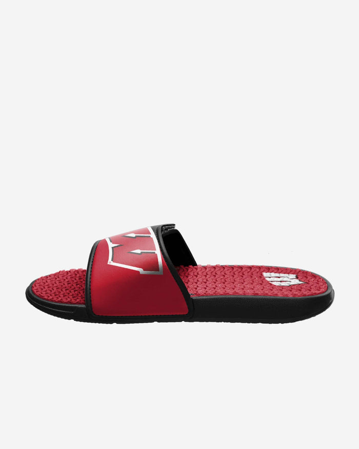 Wisconsin Badgers Colorblock Big Logo Gel Slide FOCO - FOCO.com