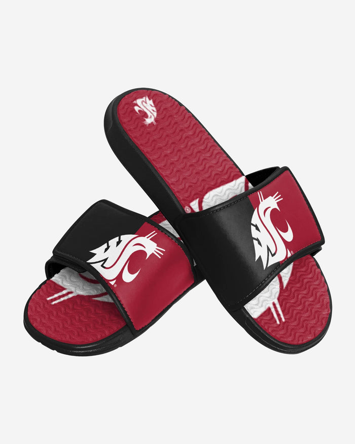 Washington State Cougars Colorblock Big Logo Gel Slide FOCO - FOCO.com