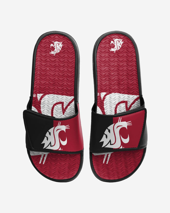 Washington State Cougars Colorblock Big Logo Gel Slide FOCO S - FOCO.com