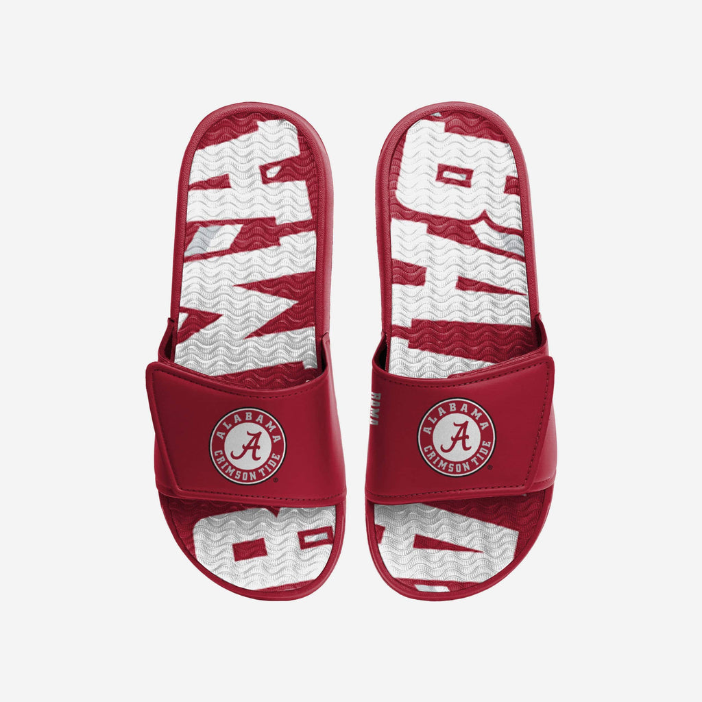 Alabama Crimson Tide Bold Wordmark Gel Slide FOCO S - FOCO.com