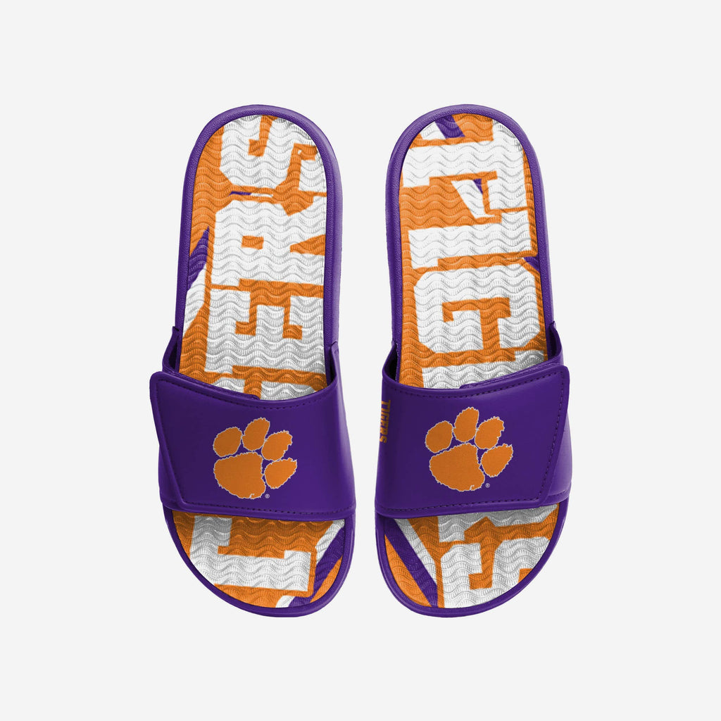 Clemson Tigers Bold Wordmark Gel Slide FOCO S - FOCO.com