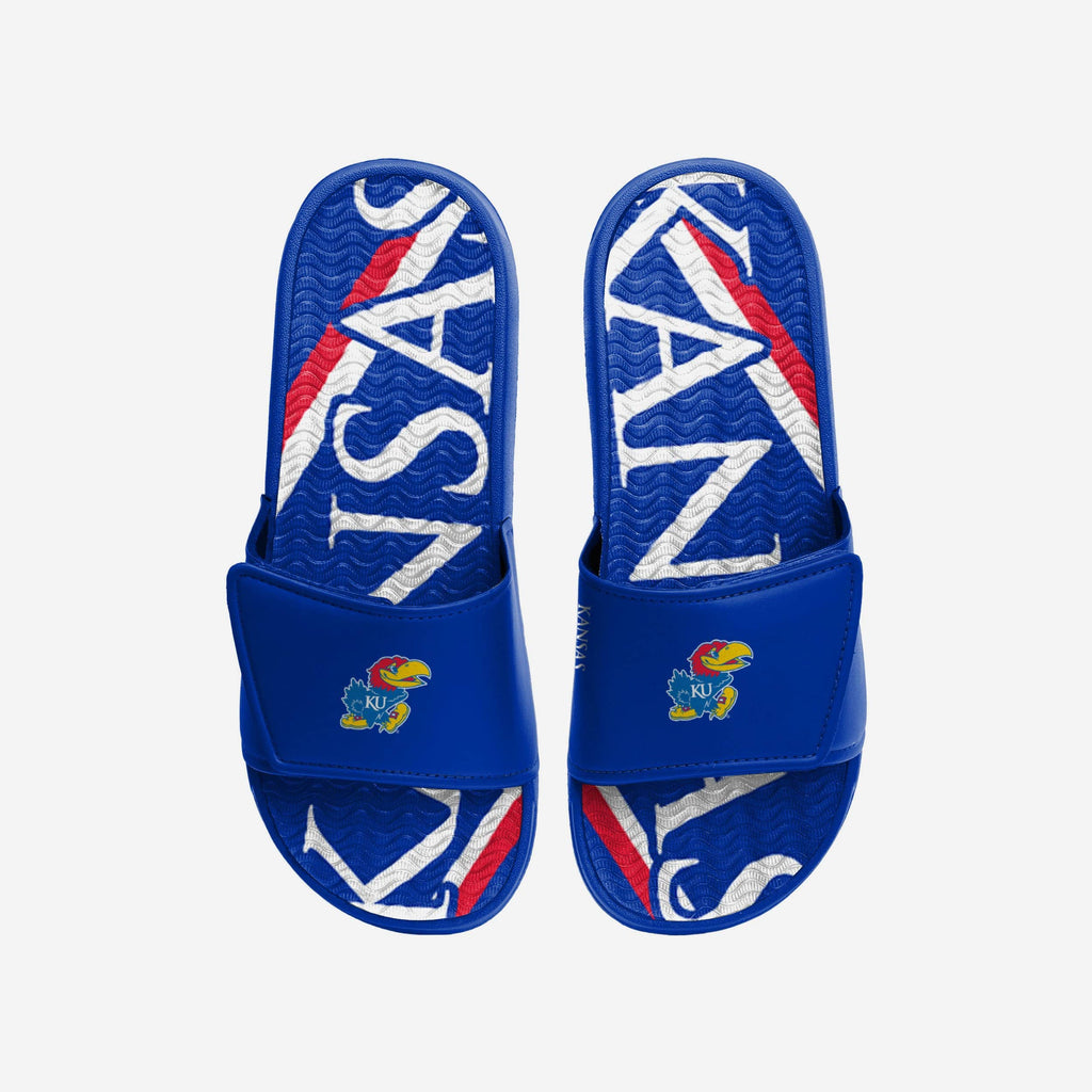 Kansas Jayhawks Bold Wordmark Gel Slide FOCO S - FOCO.com