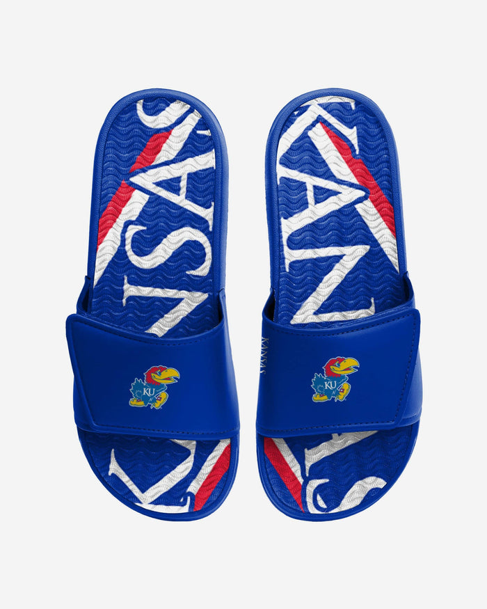 Kansas Jayhawks Bold Wordmark Gel Slide FOCO S - FOCO.com