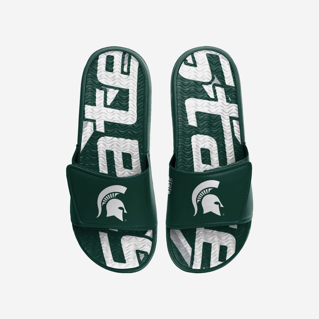 Michigan State Spartans Bold Wordmark Gel Slide FOCO S - FOCO.com