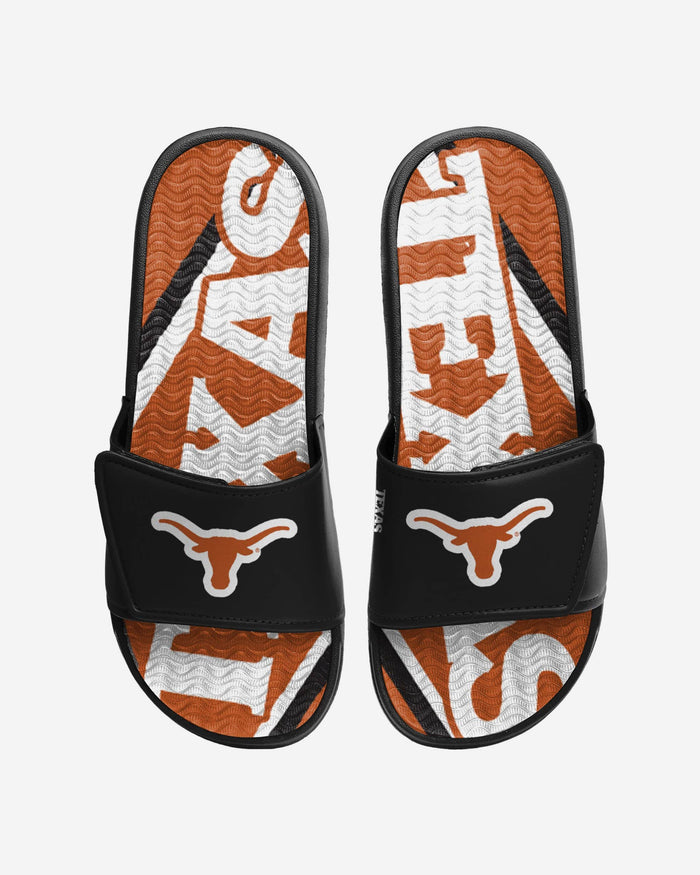 Texas Longhorns Bold Wordmark Gel Slide FOCO S - FOCO.com