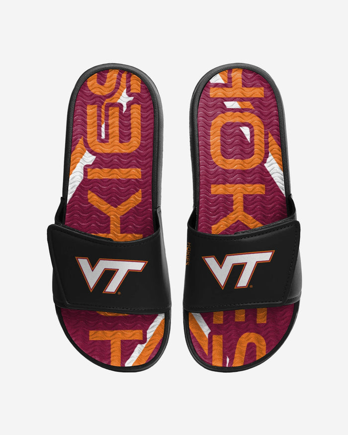 Virginia Tech Hokies Bold Wordmark Gel Slide FOCO S - FOCO.com