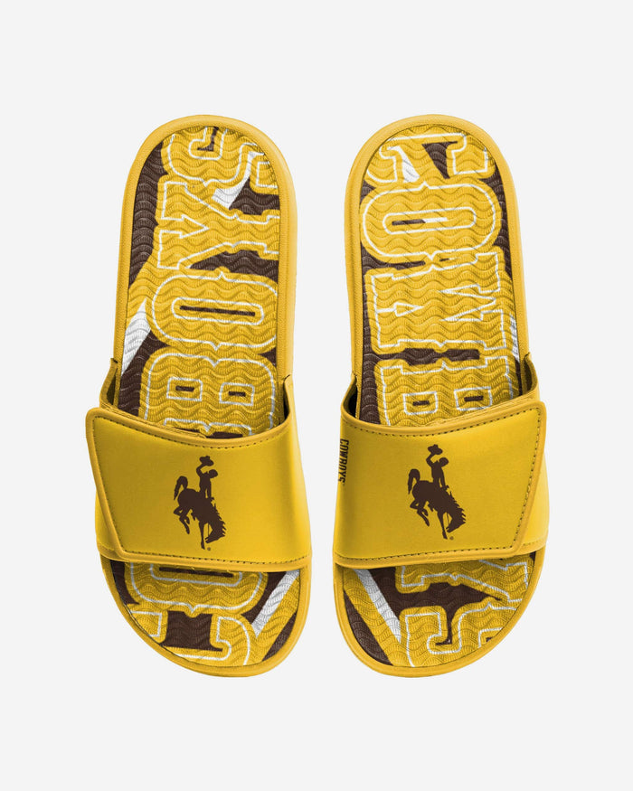 Wyoming Cowboys Bold Wordmark Gel Slide FOCO S - FOCO.com