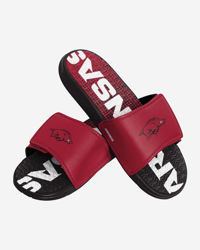 Arkansas Razorbacks Gradient Wordmark Gel Slide FOCO - FOCO.com