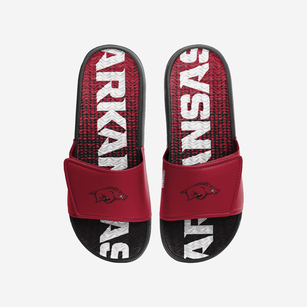 Arkansas Razorbacks Gradient Wordmark Gel Slide FOCO S - FOCO.com