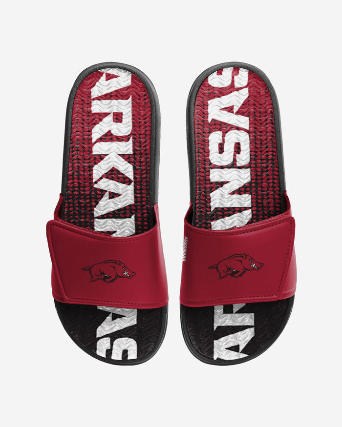 Arkansas Razorbacks Gradient Wordmark Gel Slide FOCO S - FOCO.com