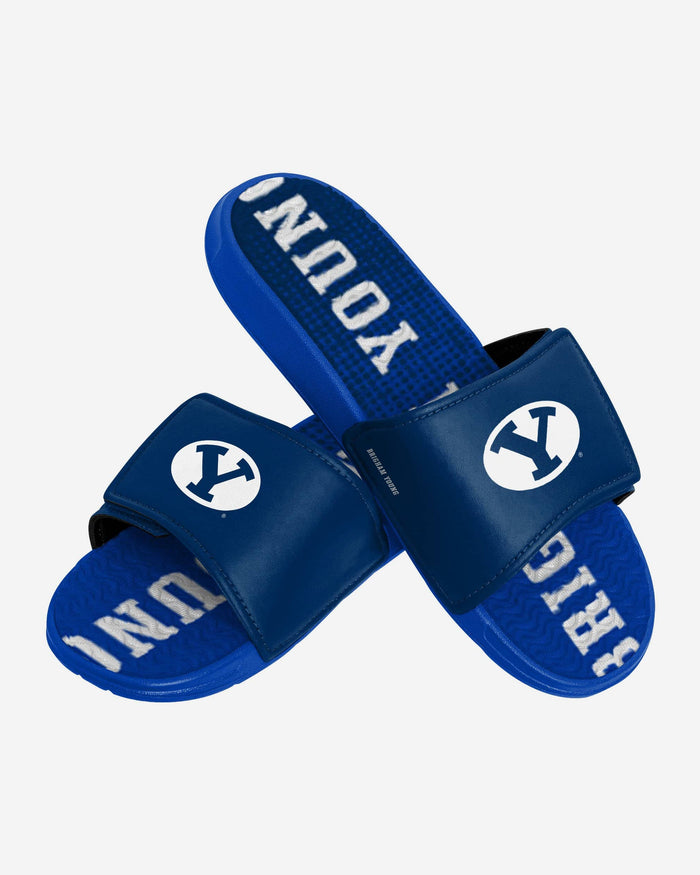 BYU Cougars Gradient Wordmark Gel Slide FOCO - FOCO.com