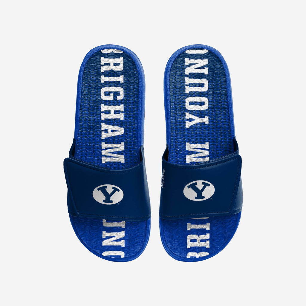 BYU Cougars Gradient Wordmark Gel Slide FOCO S - FOCO.com