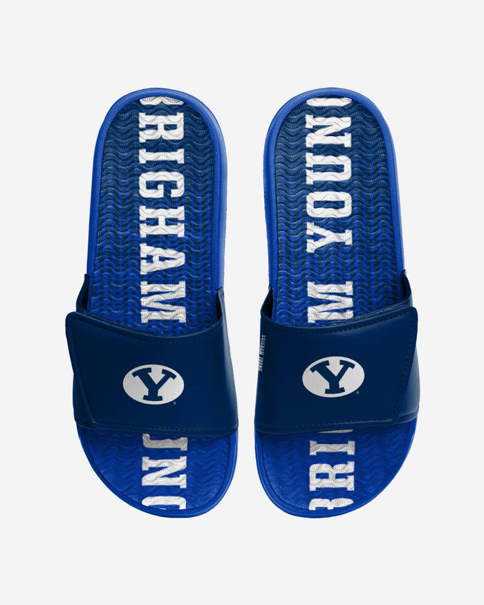 BYU Cougars Gradient Wordmark Gel Slide FOCO S - FOCO.com