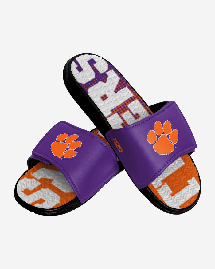 Clemson Tigers Gradient Wordmark Gel Slide FOCO - FOCO.com