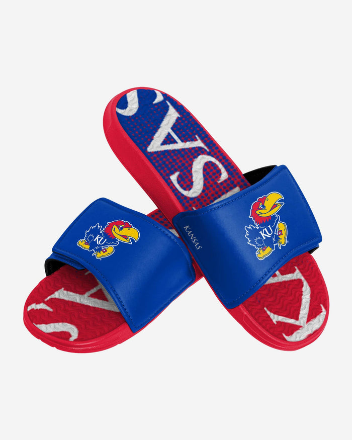 Kansas Jayhawks Gradient Wordmark Gel Slide FOCO - FOCO.com