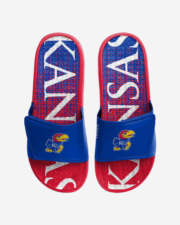 Kansas Jayhawks Gradient Wordmark Gel Slide FOCO S - FOCO.com