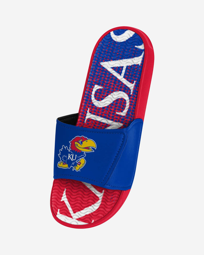 Kansas Jayhawks Gradient Wordmark Gel Slide FOCO - FOCO.com