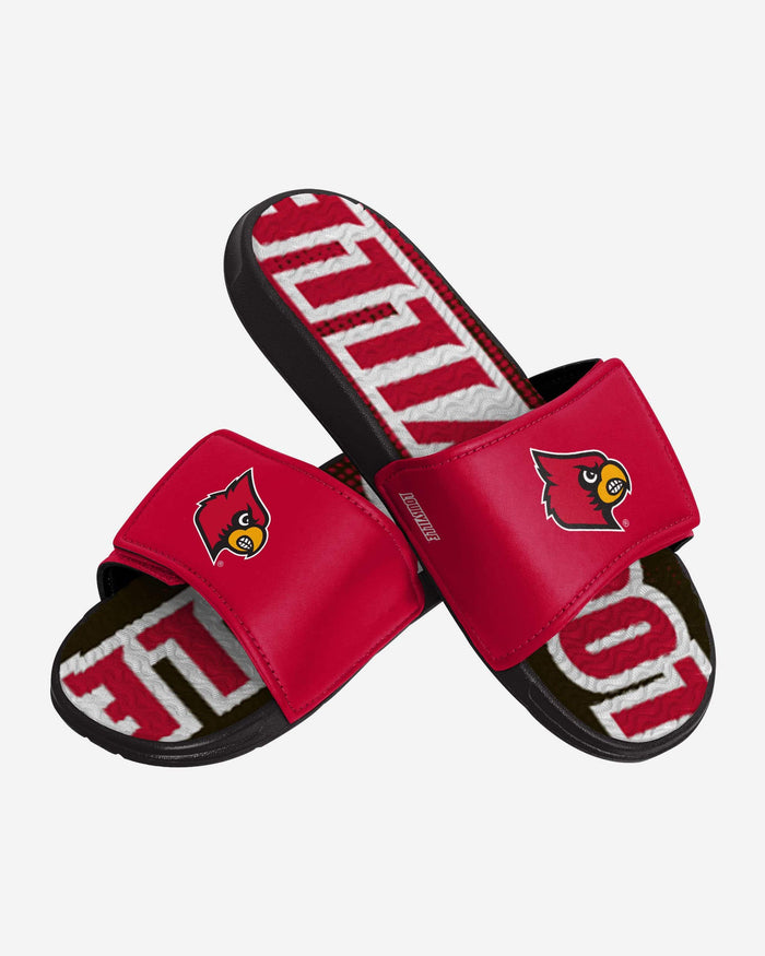 Louisville Cardinals Gradient Wordmark Gel Slide FOCO - FOCO.com