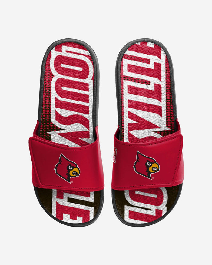 Louisville Cardinals Gradient Wordmark Gel Slide FOCO S - FOCO.com