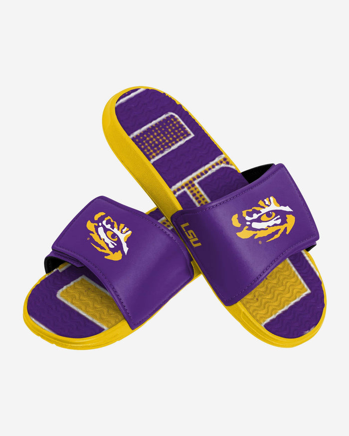 LSU Tigers Gradient Wordmark Gel Slide FOCO - FOCO.com