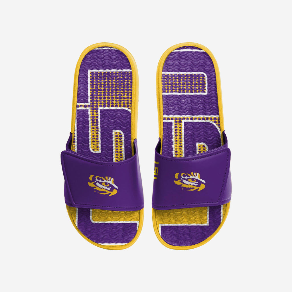 LSU Tigers Gradient Wordmark Gel Slide FOCO S - FOCO.com