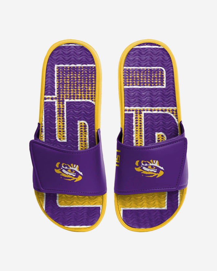 LSU Tigers Gradient Wordmark Gel Slide FOCO S - FOCO.com