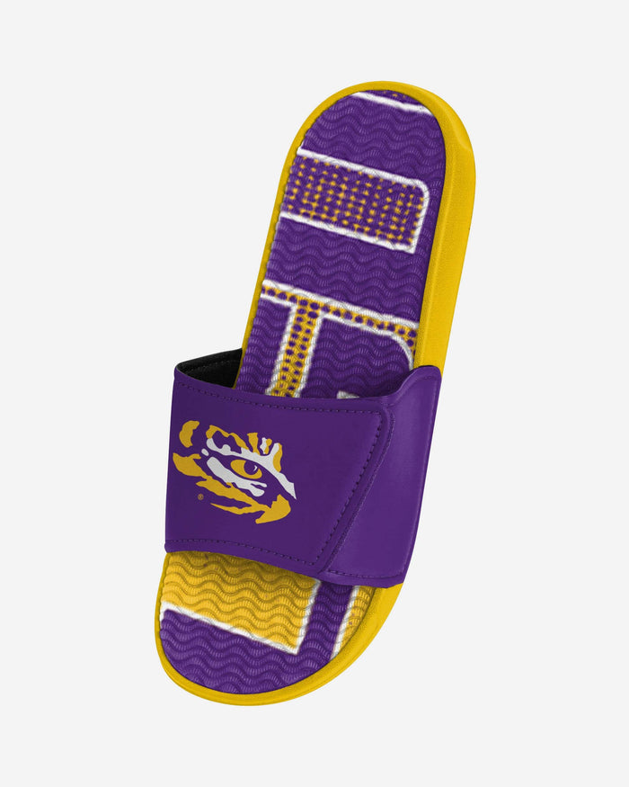 LSU Tigers Gradient Wordmark Gel Slide FOCO - FOCO.com