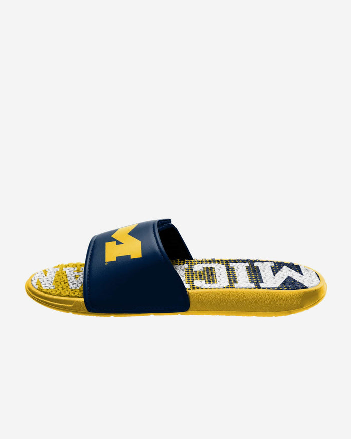 Michigan Wolverines Gradient Wordmark Gel Slide FOCO - FOCO.com