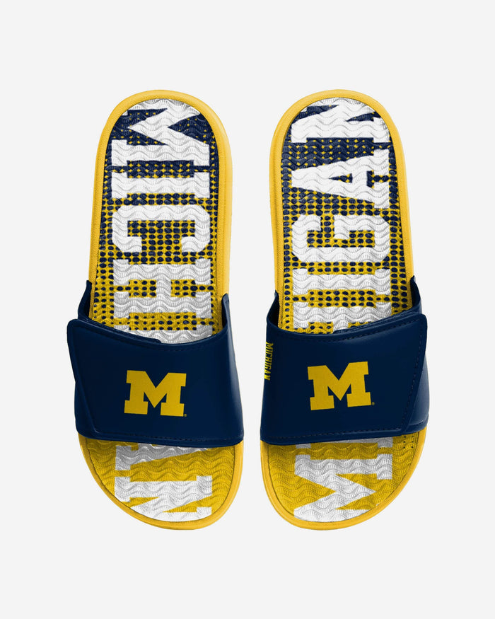 Michigan Wolverines Gradient Wordmark Gel Slide FOCO S - FOCO.com