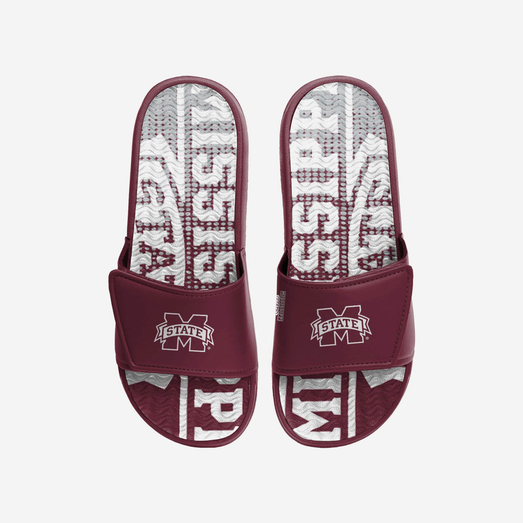 Mississippi State Bulldogs Gradient Wordmark Gel Slide FOCO S - FOCO.com