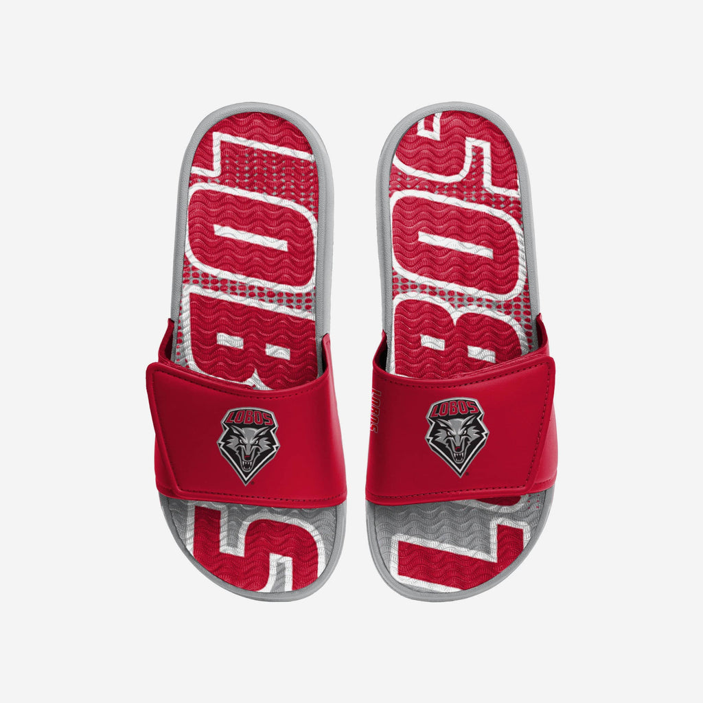 New Mexico Lobos Gradient Wordmark Gel Slide FOCO S - FOCO.com