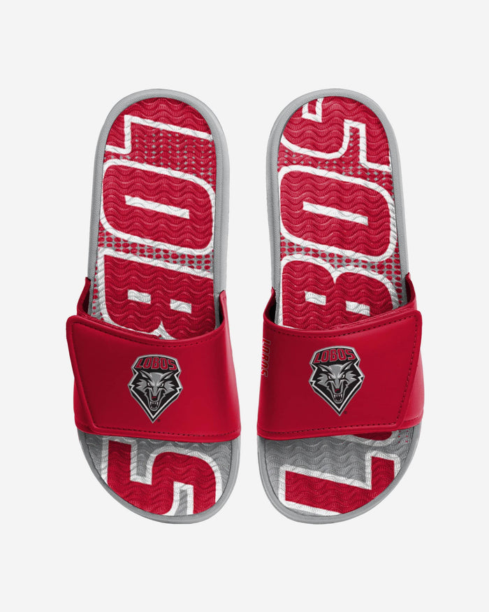 New Mexico Lobos Gradient Wordmark Gel Slide FOCO S - FOCO.com