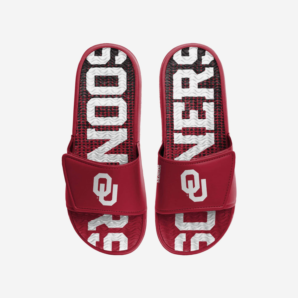 Oklahoma Sooners Gradient Wordmark Gel Slide FOCO S - FOCO.com