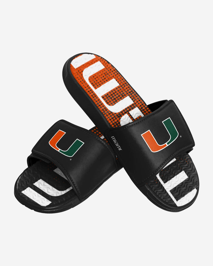 Miami Hurricanes Gradient Wordmark Gel Slide FOCO - FOCO.com