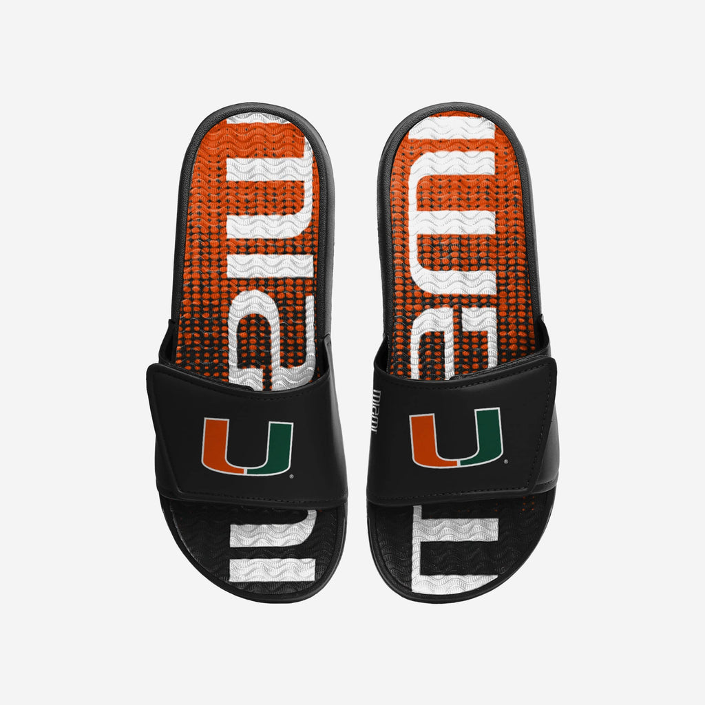 Miami Hurricanes Gradient Wordmark Gel Slide FOCO S - FOCO.com