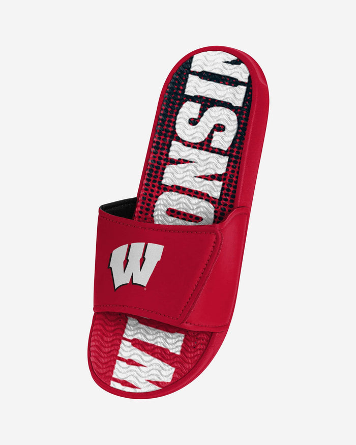 Wisconsin Badgers Gradient Wordmark Gel Slide FOCO - FOCO.com