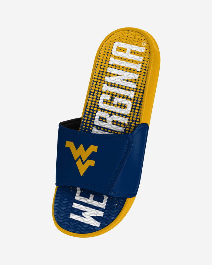 West Virginia Mountaineers Gradient Wordmark Gel Slide FOCO - FOCO.com