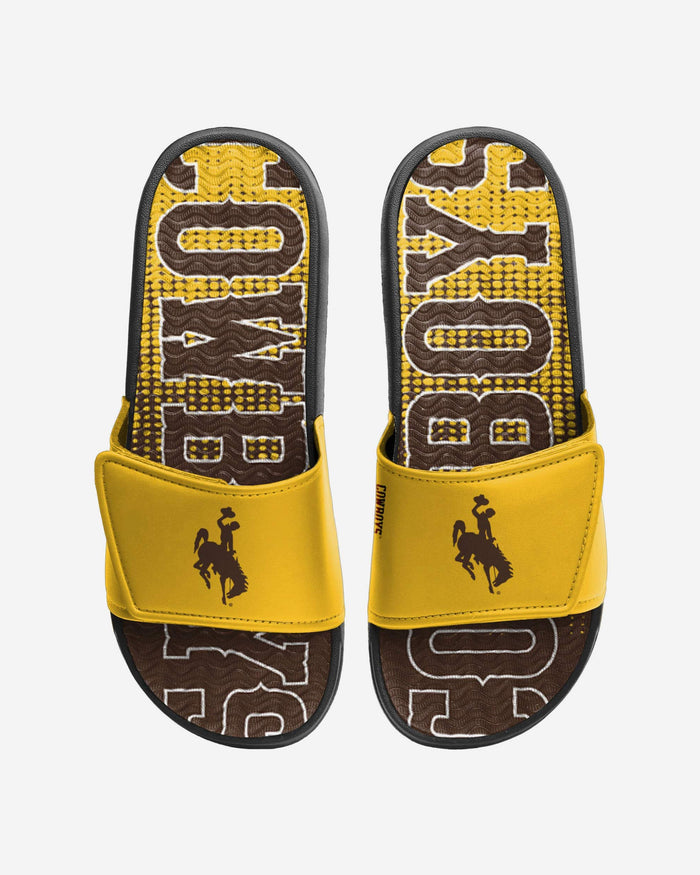 Wyoming Cowboys Gradient Wordmark Gel Slide FOCO S - FOCO.com