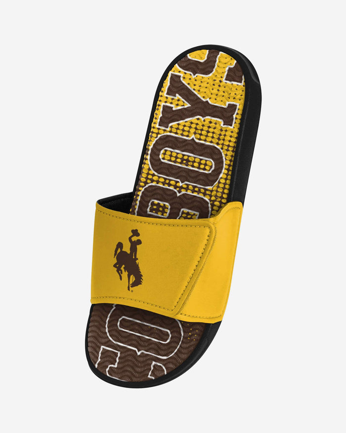 Wyoming Cowboys Gradient Wordmark Gel Slide FOCO - FOCO.com