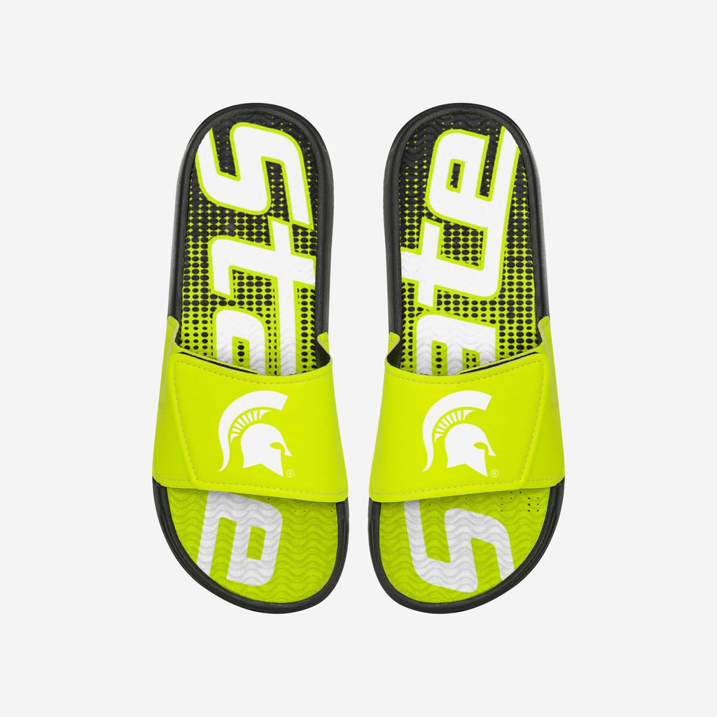 Michigan State Spartans Highlights Gel Slide FOCO S - FOCO.com