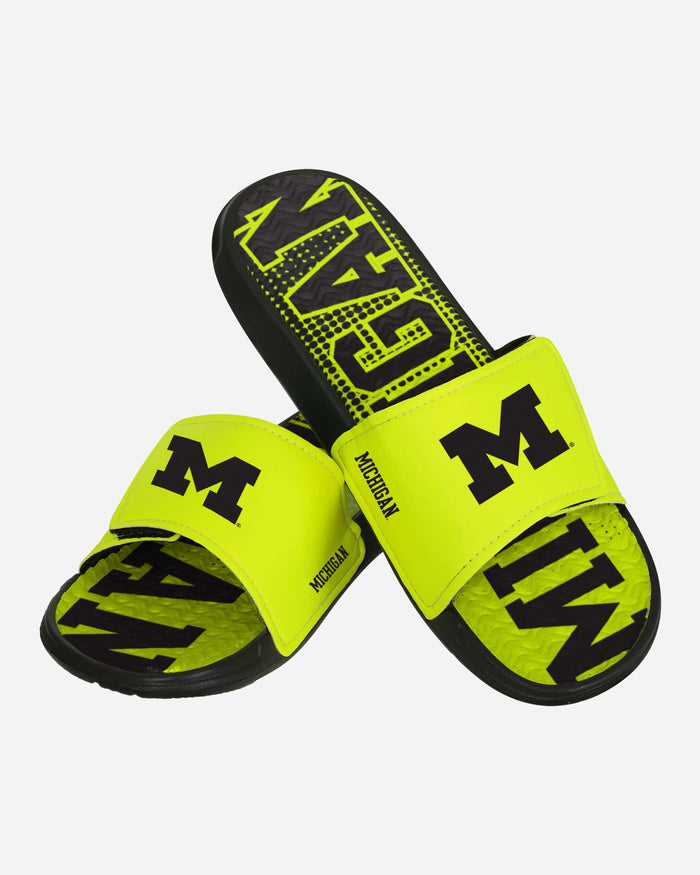 Michigan Wolverines Highlights Gel Slide FOCO - FOCO.com