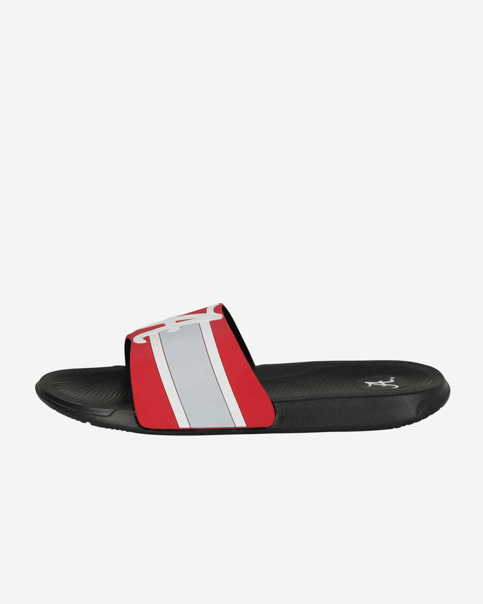 Alabama Crimson Tide Striped Big Logo Raised Slide FOCO - FOCO.com